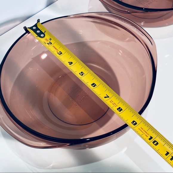 PYREX Amethyst Cranberry Purple Casserole And Bowl Set Of 3 - Picture 12 of 16